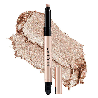 PHOFAY Eyeshadow Stick waterproof shimmer eyeshadow pencil with built-in smudger in nude shade