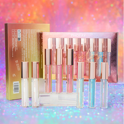 PHOFAY Chameleon Multichrome Shadow bundle with 8 long-lasting waterproof eyeshadows in iridescent tubes and colorful packaging